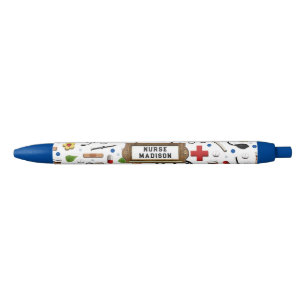 Caneta Azul Enfermeira Personalizada