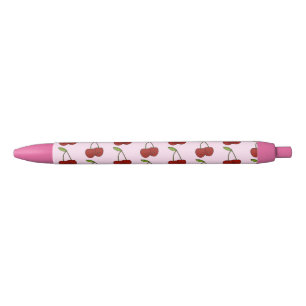 Caneta Azul Escrevendo Kawaii Cherries