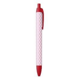 Caneta Azul F & L cor-de-rosa Gingham