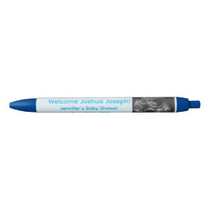Caneta Azul Favor de Foto de Chuvinha Azul Personalizável para
