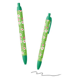 Caneta Azul Floral