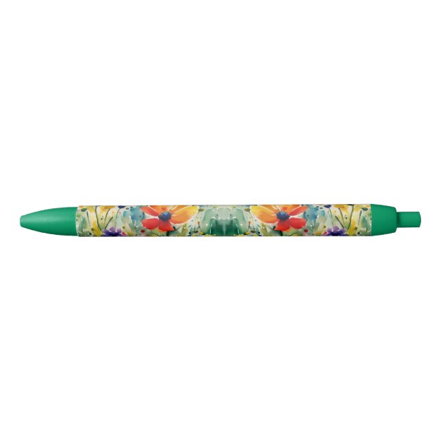 Caneta Azul Flores e Rosas adoráveis (Frente)