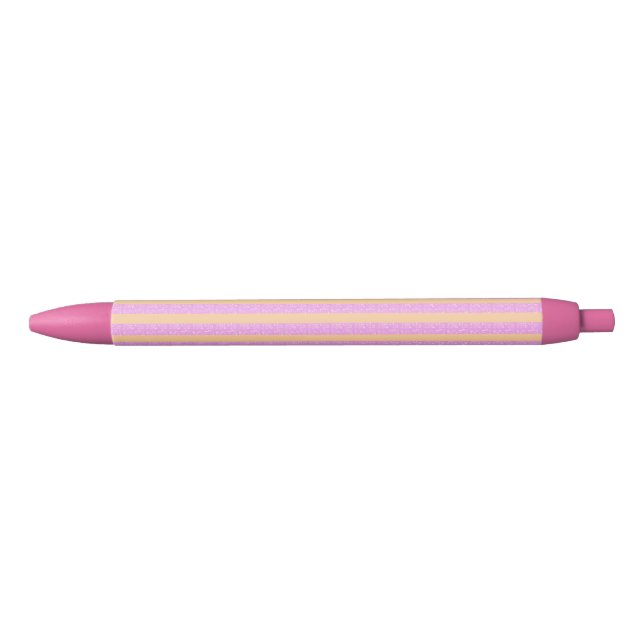 Caneta Azul Geométrico Rosa  (Frente)