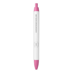 Caneta Azul Logotipo personalizável site simples negócios Rosa