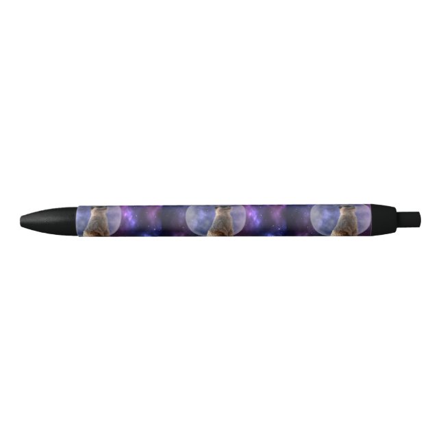 Caneta Azul Meerkat No Blue Moonlight Night Watch, (Frente)