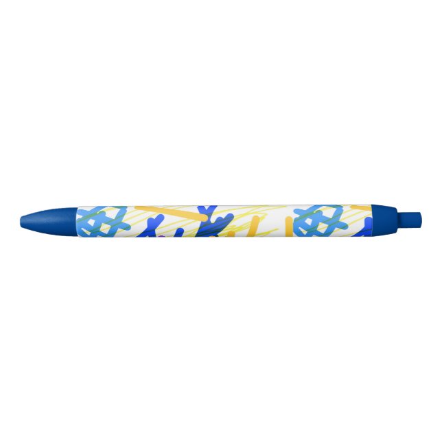 Caneta Azul Modern Abstract Festive Paint Splash  (Frente)