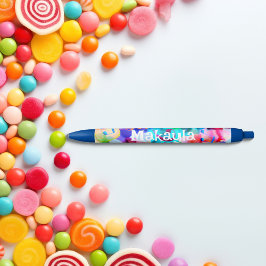 Caneta Azul Notação musical Pop de cor monograma