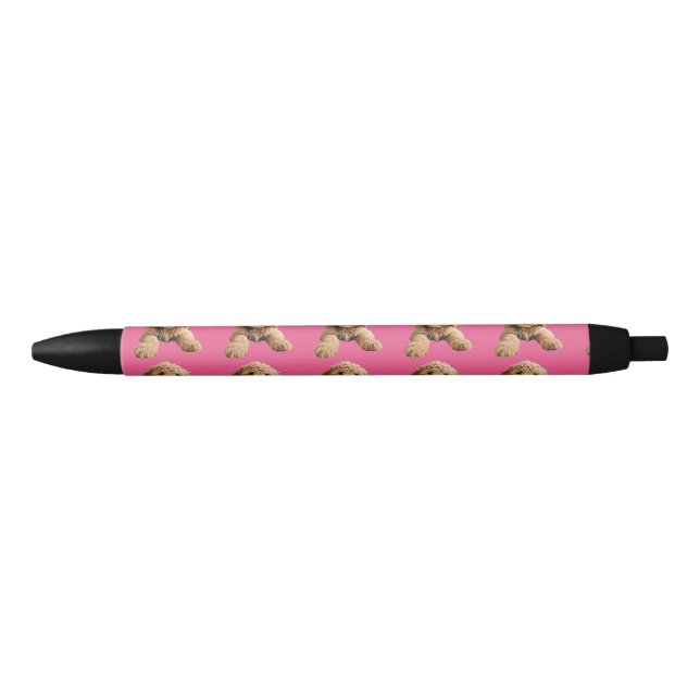 Caneta Azul Ouro Doodle Puppy (Frente)