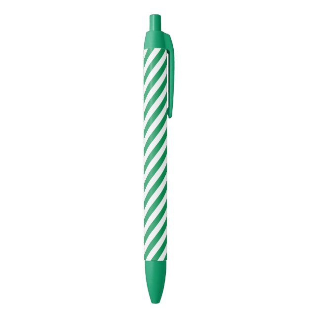 Caneta Azul Padrão de faixas de graus verdes e brancos (parte de inferior (Vertical))