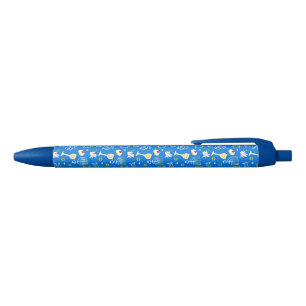 Caneta Azul Padrão de Hanukkah