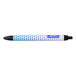 Caneta Azul padrão listrado pontilhado azul e roxo