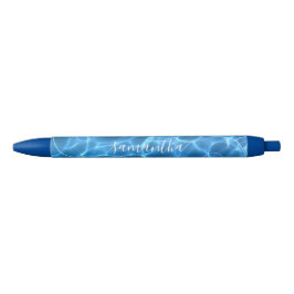 Caneta Azul Piscina Azul Aqua Nome de Assinatura Curly