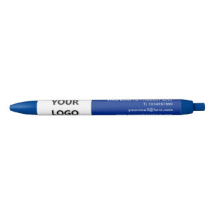 Caneta Azul Promocional de texto personalizado Modelo de Canet