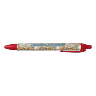 Caneta Azul Puppy Adorável Personalizado