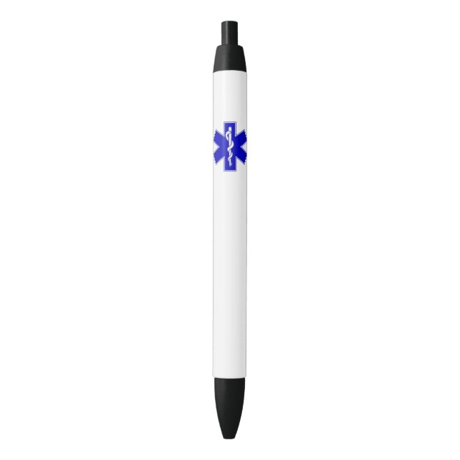 Caneta Azul Símbolo Star of Life (Frente Vertical)