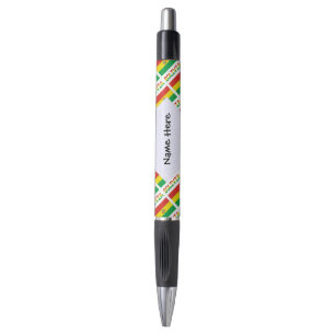 Caneta Bandeira da Bolívia Tiled Texto Personalizado