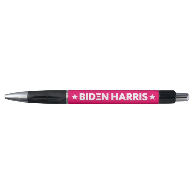 Caneta Biden Harris White Stars Vermelho Cor Rosa Persona (Frente)