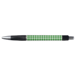 Caneta Bold Green e Branco Padrão Chevron Clássico Emmy