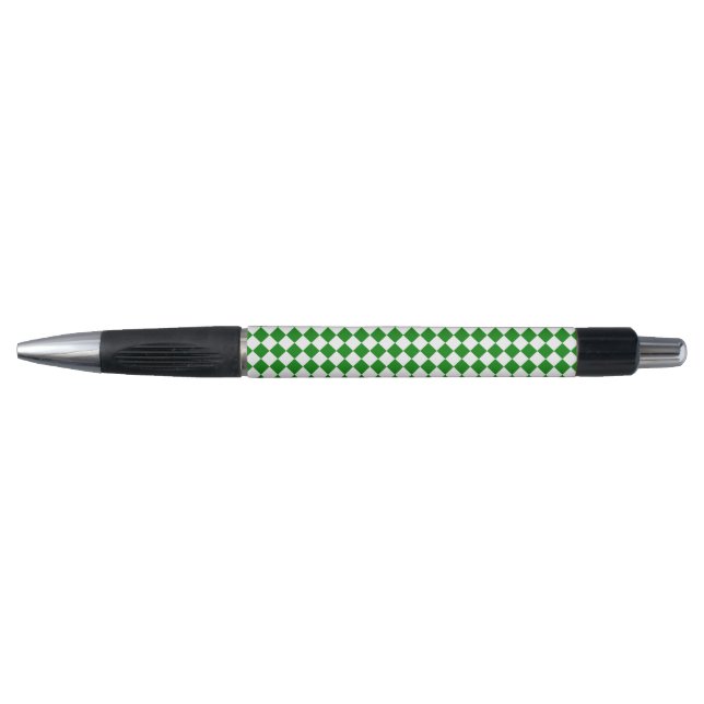 Caneta Bold Green e Branco Padrão Chevron Clássico Emmy (Frente)
