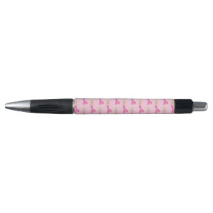 Caneta Bonito fantasia rosa Sereia Padrão