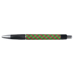 Caneta Brilho de Xadrez Vermelha e Verde