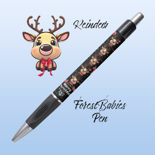 Caneta Brincadeira de Natal Reindeer Xmas Deer Black ✨
