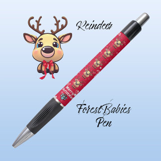 Caneta Brincadeira de Natal Reindeer Xmas Deer Red 🦌 ✨
