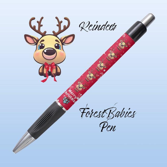 Caneta Brincadeira de Natal Reindeer Xmas Deer Red 🦌 ✨ (Criador carregado)
