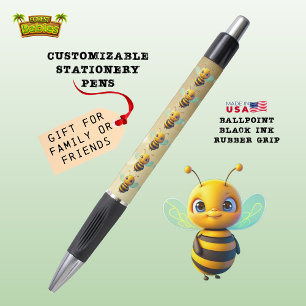 Caneta Bumble bee Single Honey Bee Ouro Graphic 🐝