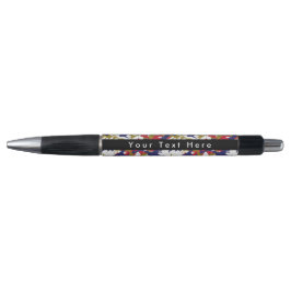Caneta Camuflagem, Azul Branco Vermelho Dourado, Militar,
