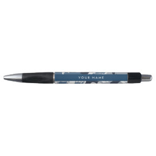 Caneta Camuflagem Azul Neve de Inverno Personalize seu no