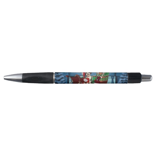 Caneta Cãozinho de natal bonito e elfo (Frente)