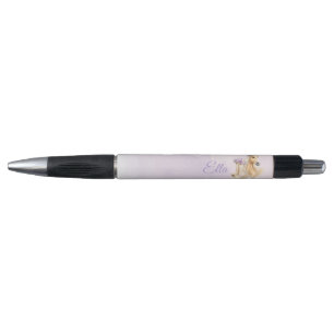Caneta Cavalo Floral Roxo para Meninas
