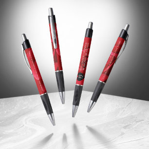 Caneta Celebração do Aniversário de Casamento de Rosa 15 