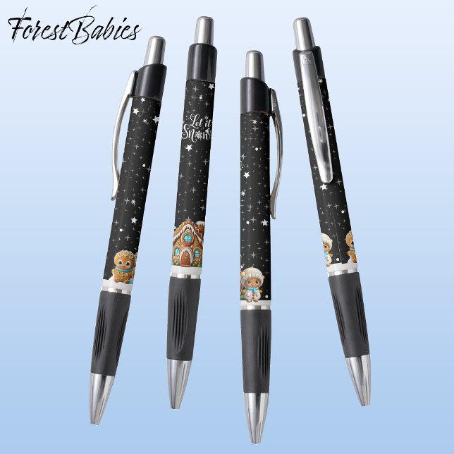 Caneta Cena Noturna do Gingerpão, deixe nevar, preto (Criador carregado)