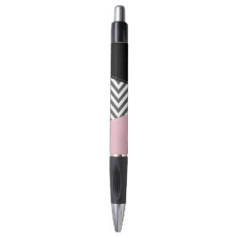 Caneta Cinza Zigzag, Cinza Chevron, Zigzag Patterno, Rosa