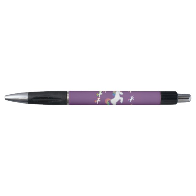 Caneta Círculo de Unicórnio Roxo Charme de Tinta (Frente)