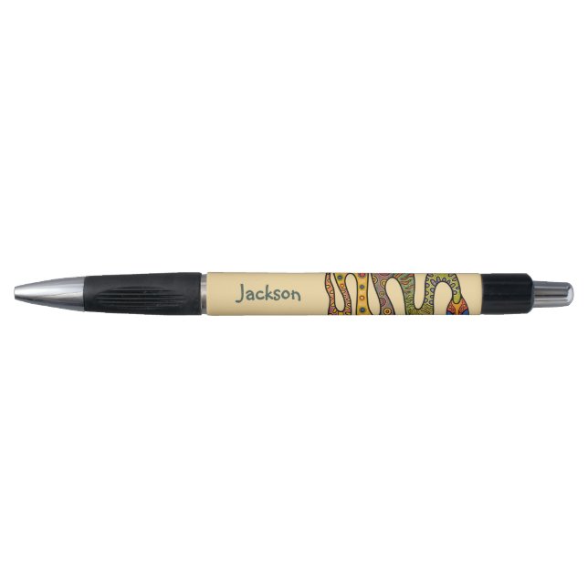 Caneta Cobra Amarela Manteiga Nomeada Multicolor (Frente)