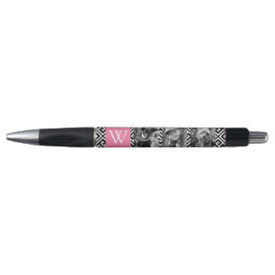 Caneta Colagem grega cor-de-rosa da foto da chave e do