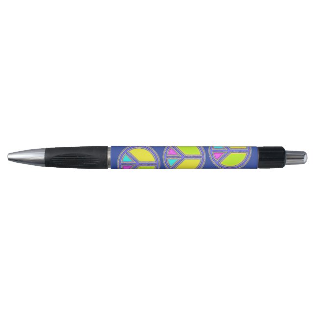 Caneta Com Cores Preenchidas Sinal de PAZ 1 (Frente)