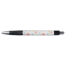 Caneta com Estampa Floral (Base Branca)
