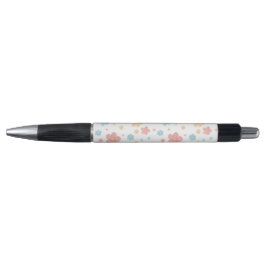 Caneta com Estampa Floral (Base Branca)