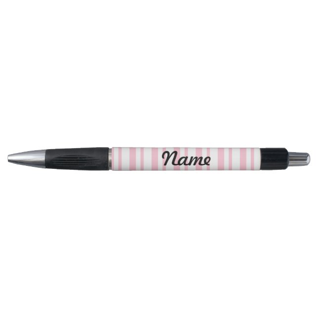 Caneta com Listra Rosa Personalizada (Frente)