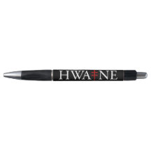 caneta com logotipo HWA-NE para eventos, preta 6/2