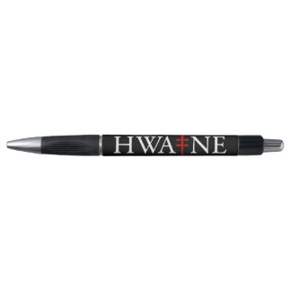 caneta com logotipo HWA-NE para eventos, preta 6/2
