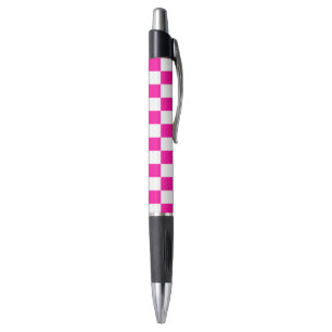Caneta Cor-de-rosa e branco-neon verificados