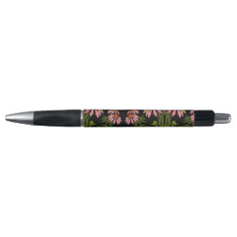 Caneta cor-de-rosa floral e preto