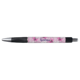 Caneta Cor-de-Rosa Personalizada Borboleta Fofa Ka