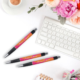 Caneta Cor-de-rosa-quente brilhante e cor-de-rosa-quente 