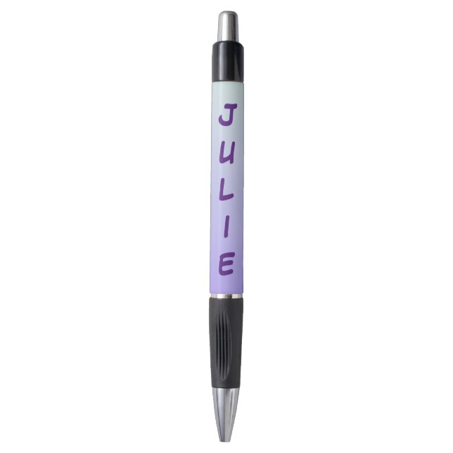 Caneta Cores Gradiente Azul Claro e Roxo (Frente Vertical)